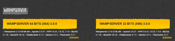 Wampserver Choix 32 bits/64 bits